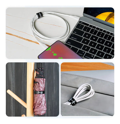 Tira Organizadora De Cables Nylon Autoadhesivo 12cm Vention Negro