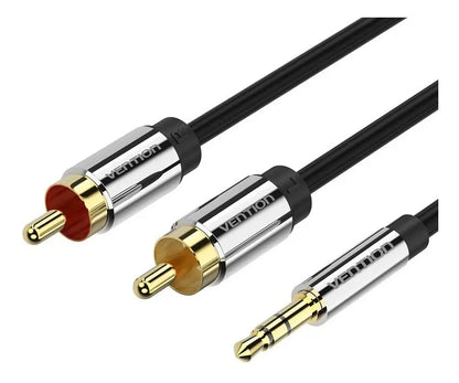 Cable De Audio Auxiliar Jack 3,5mm A 2 Rca Macho 1m Vention