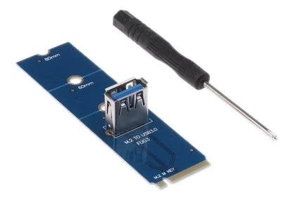Adaptador Ngff M,2 A Pcie Mineria Riser M2 A Usb3 - Cripto Azul