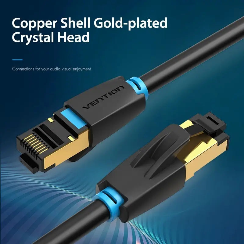 Cable Red Cat8 Reforzado 1,5m Patch Cord Sstp Rj45 Vention