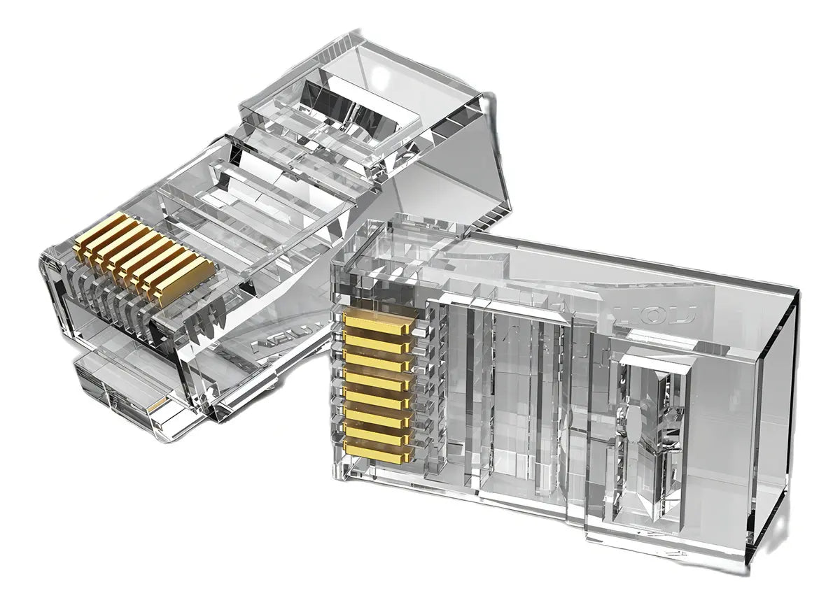 Ficha Red Plug Rj45 Cat 5e Modular Transparente X50 Vention