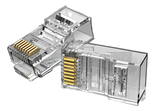 Ficha Red Plug Rj45 Cat 5e Modular Transparente X50 Vention