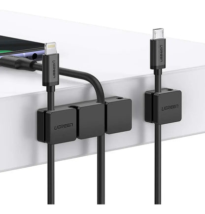 Organizador De Cables 3 + 1 Para 6 Cables Silicona 3m Ugreen Negro