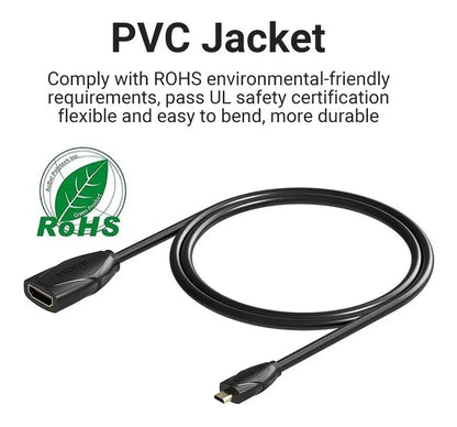 Cable Extensor Hdmi Hembra A Micro Hdmi Macho 1 M Vention