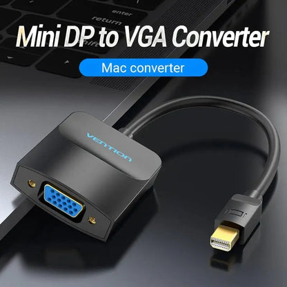 Cable Adaptador Conversor Mini Display Port A Vga - Vention Negro