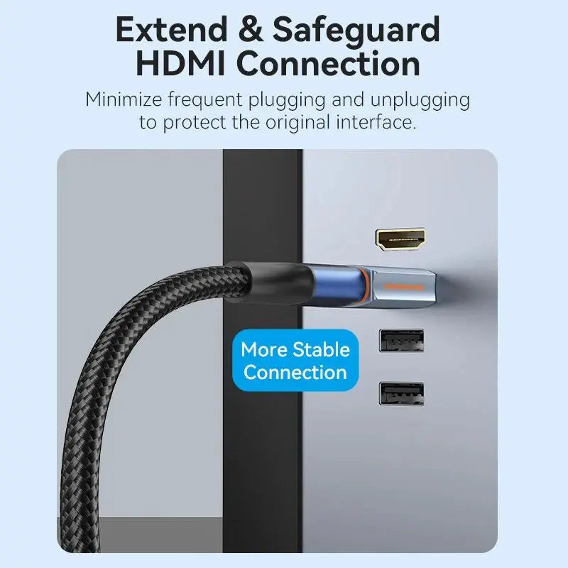 Adaptador Union Hdmi 8k 2,1 Hembra A Macho Extensor Vention
