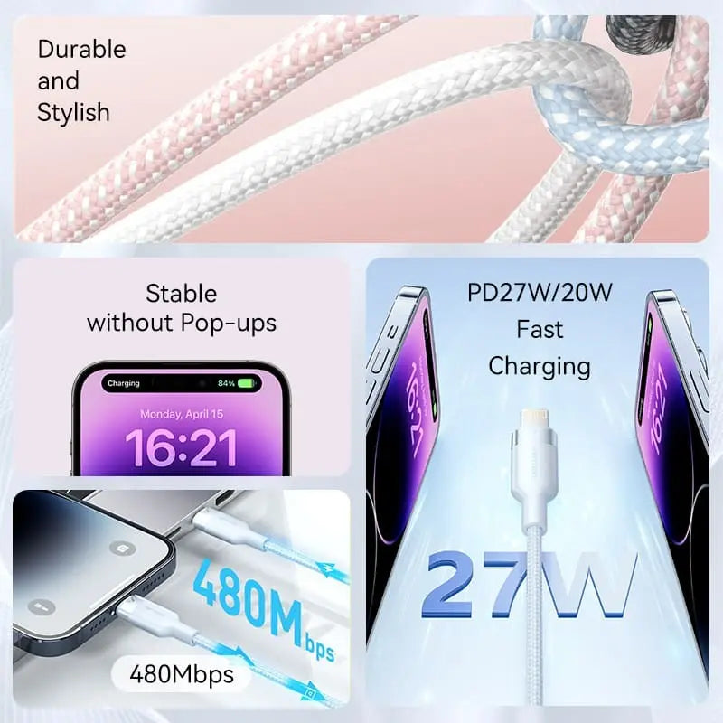 Cable Para iPhone A Usb C Vention 1 Metro Trenzado Premium