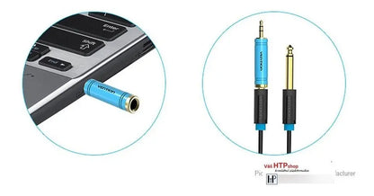 Adaptador Audio Jack 3,5mm Macho A 6,5mm Hembra - Vention