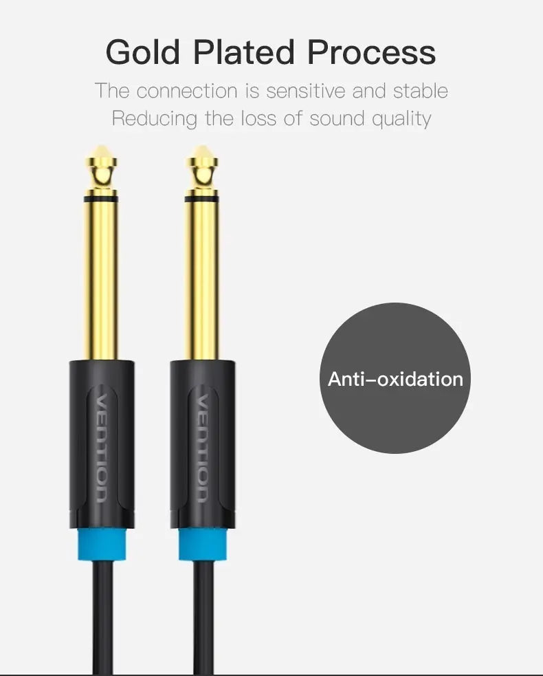 Cable Premium Plug Plug 6,5 Mm - 10 Metros Guitarra Vention