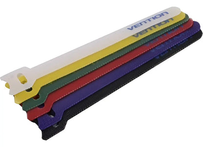 Organizador De Cables Nylon Super Adhesivo 15cm Vention Multicolor