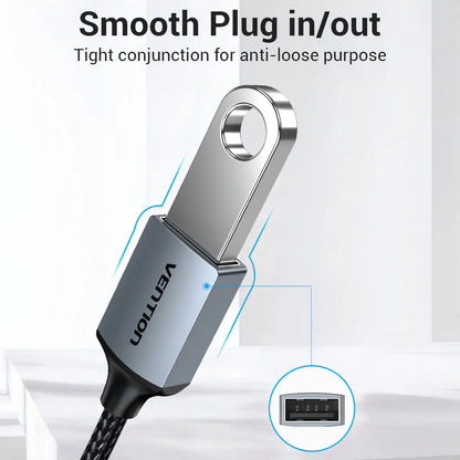 Cable Adaptador Usb-c A Usb 2,0 Hembra 2a 0,15 Cm Vention Negro