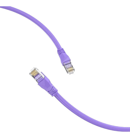 Cable De Red Cat6a Rj45 Sftp 10gbps 30cm Violeta Vention