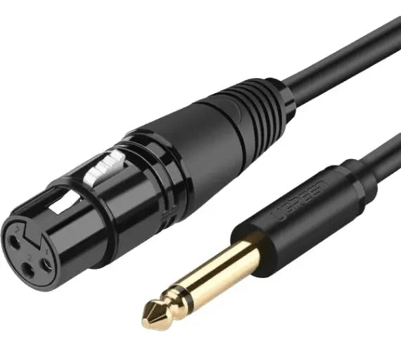 Cable Para Microfono Audio 6,5mm Cannon Xlr Hembra 2m Ugreen