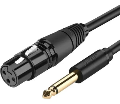 Cable Para Microfono Audio 6,5mm Cannon Xlr Hembra 2m Ugreen