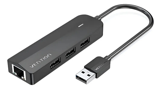 Hub Multipuerto 4 En 1 - Usb A Usb 2,0 Micro-b Rj45 Vention Negro