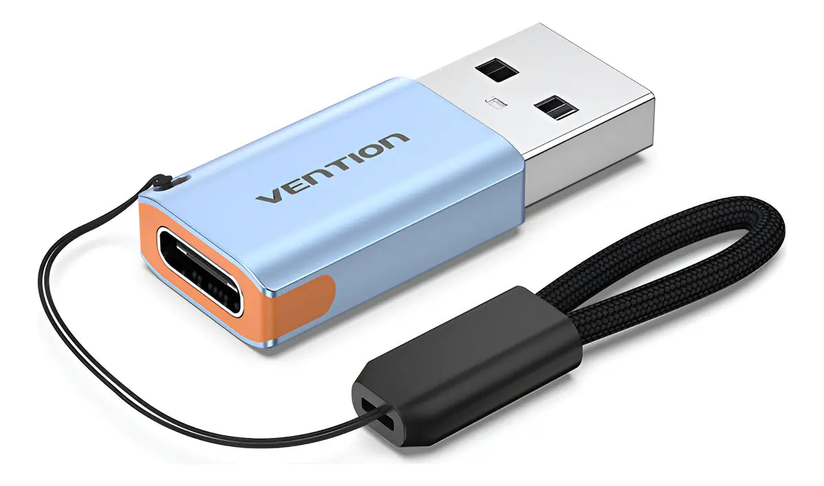 Adaptador Usb C Hembra A Usb Otg 3,1 10 Gbps Vention Azul Acero