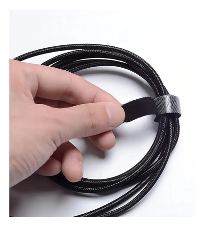 Tira Organizadora De Cable Velcro Autoadhesivo 3 Metros Evox Negro
