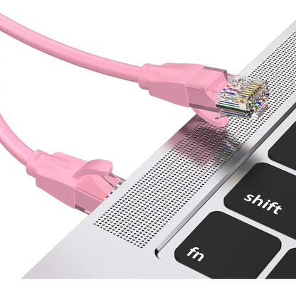 Cable Red Cat6 Utp Gigabit Patch Cord Rj45 Rosa Vention