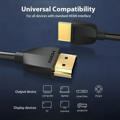 Cable Hdmi 2,0 Certifi Ultra Liviano 4k Hdr 1,5 M Vention
