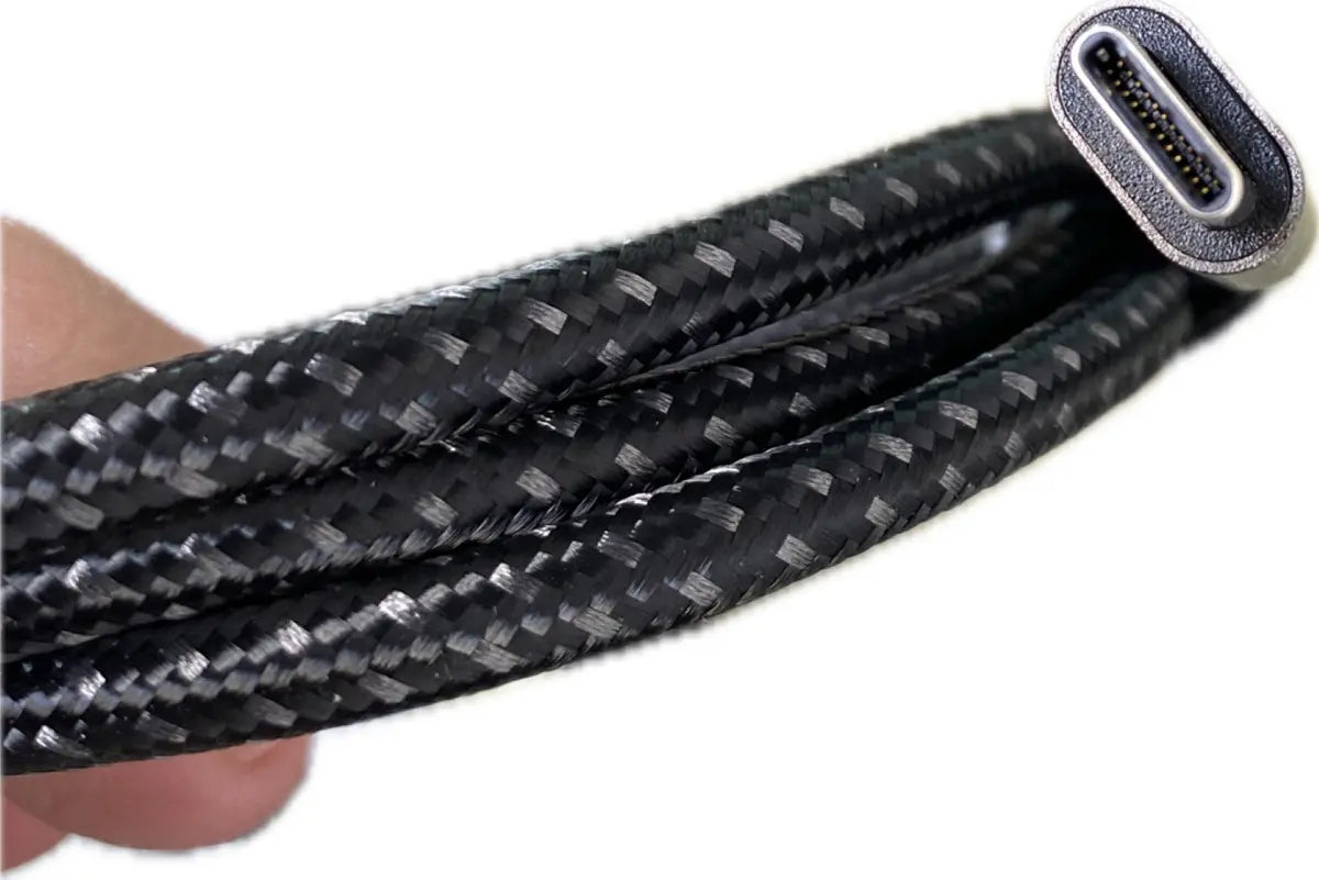 Cable Usb C 3,1 Trenzado 100w 5a 4k Carga Y Datos 1 Metro Negro