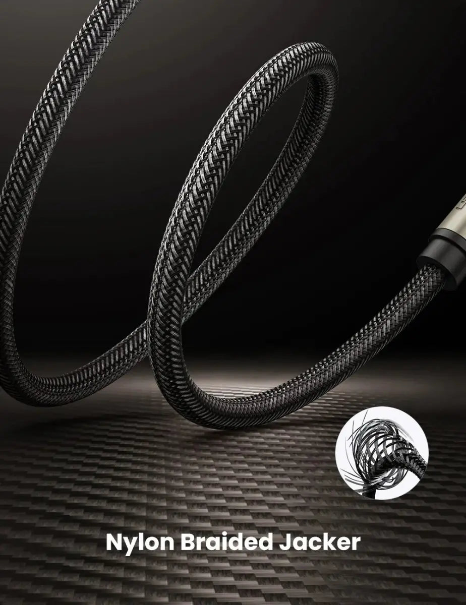 Cable Audio Plug Aux 6,5mm Estereo Gris 2m Trenzado Ugreen