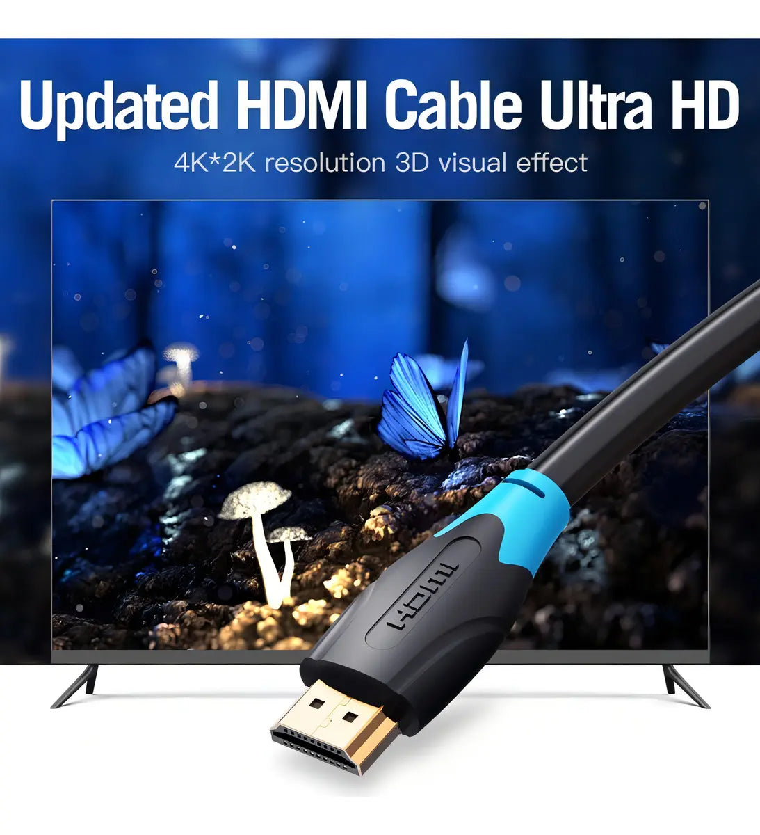 Cable Hdmi 2,0 Certificado 4k 10 Metros 18 Gbps Vention