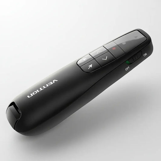Control Presentador Puntero Laser Usb Y Usb C Rojo Vention Negro