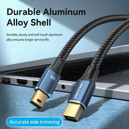 Cable Mini Displayport 8k Trenzado Aluminio 2 Mts Vention