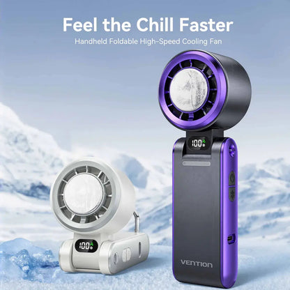 Ventilador Portátil Con Refrigeracion Plegable Usb C Vention Blanco