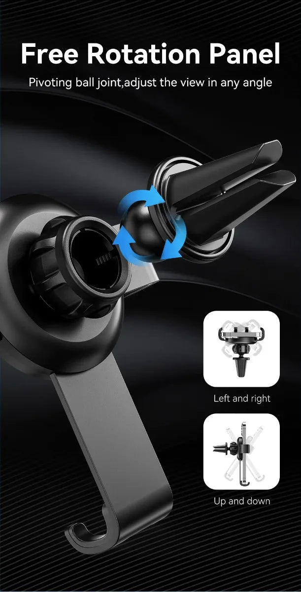 Soporte De Celular Para Auto - Agarre Automatico - Vention Negro