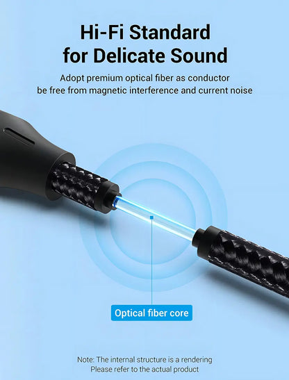 Cable Optico Trenzado Audio Digital Fibra Plug 2m Vention