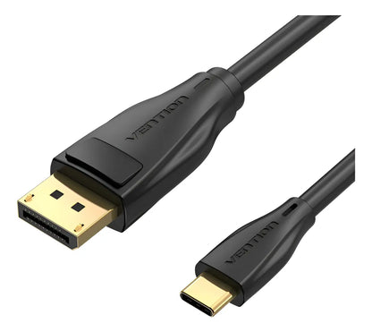 Cable Adaptador Usb C A Display Port 8k Uhd 2 Metros Vention Negro