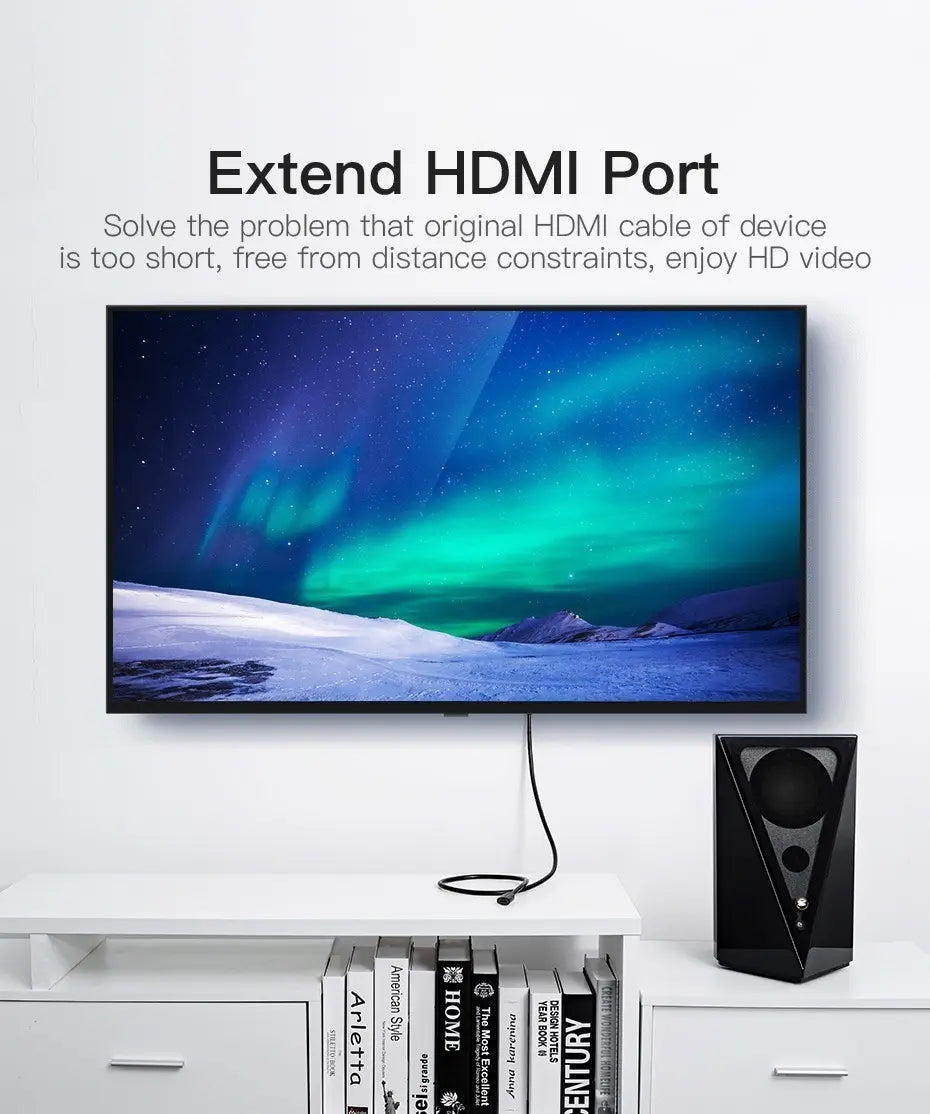 Cable Adaptador Extensor 2 Metros Hdmi Hembra A Macho Vention