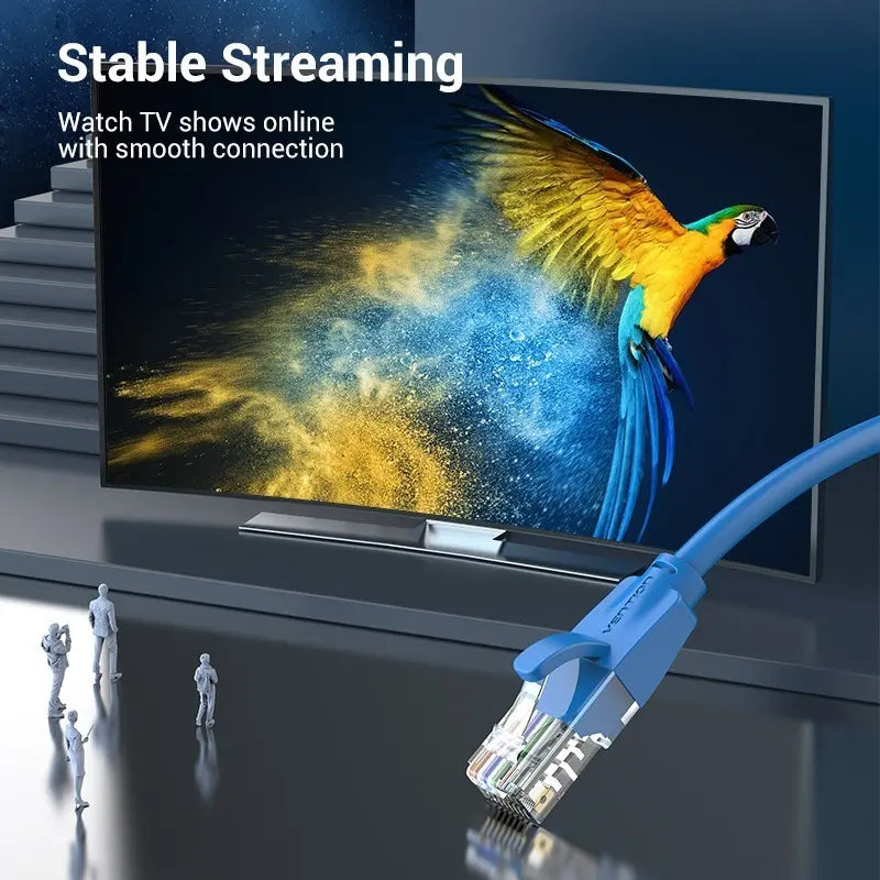 Cable De Red Cat6 Patch Cord Utp 0,5 M Gigabit Vention Azul