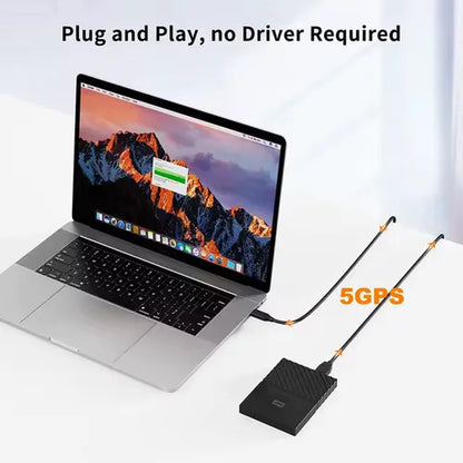 Cable Usb C A Micro B 1 Metro Pc Disco Rigido Externo Evox Negro