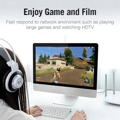Cable De Red Cat7 Sstp Blindado 10 M Patch Cord Rj45 Vention