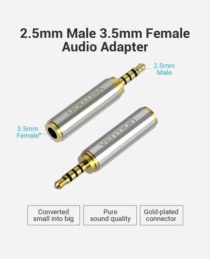 Adaptador Jack 3,5mm Hembra A 2,5mm Macho Auricular Vention