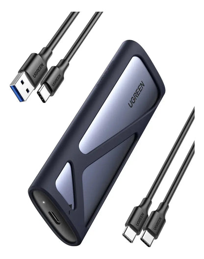 Carry Disk M,2 Nvme Sata Ssd Usb-c Aluminio Y Goma Ugreen Gris