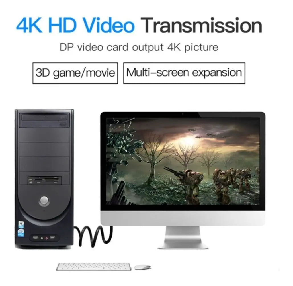Cable Adaptador Display Port A Display Port 1,2 Vention 2 Mt