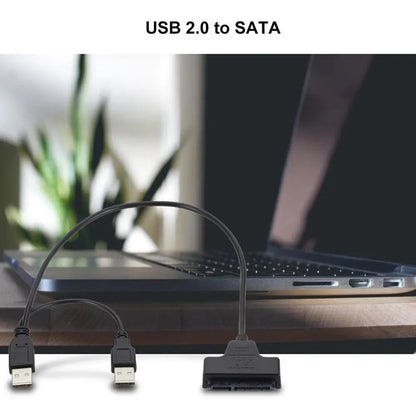 Cable Adaptador Usb 2,0 A Sata 2,5’ Discos Rígidos Y Ssd Negro