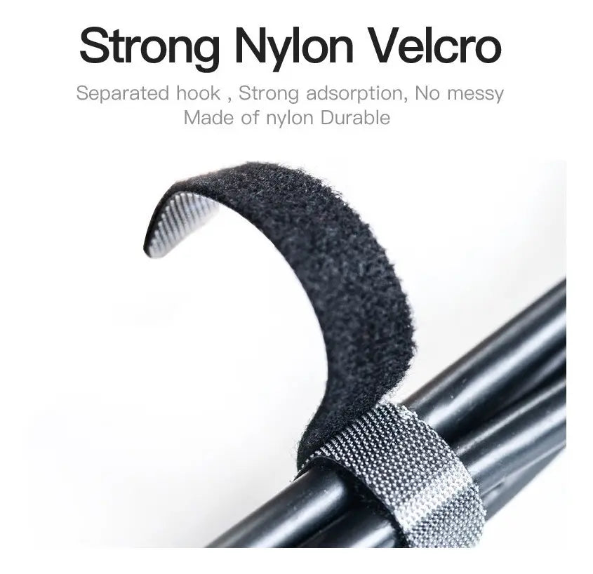 Tira Organizadora De Cables Nylon 1 Metro Vention Negro