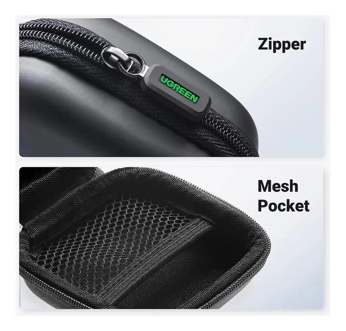Estuche Para Auriculares Cables Y Accesorios Negro Ugreen