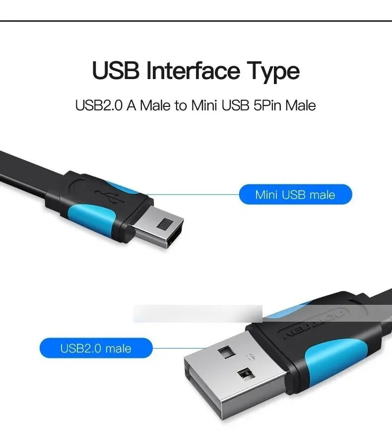 Cable Mini Usb Macho A Usb 5 Pin Ps3 Gps 1 M Vention Negro