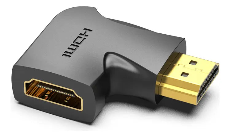 Adaptador X2 Hdmi Macho A Hembra Codo 90° Vertical Vention