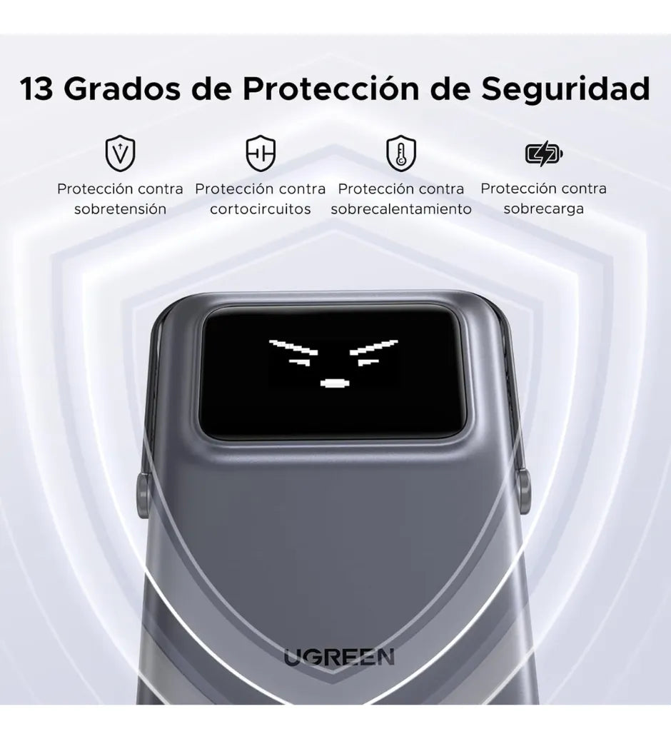 Power Bank Magnetico Cargador Portatil Usb C 5000mah Ugreen Gris
