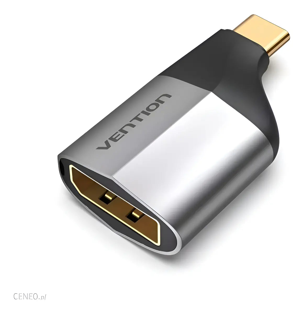 Adaptador Usb-c A Display Port 4k Pc Mac Celular Vention Gris/negro