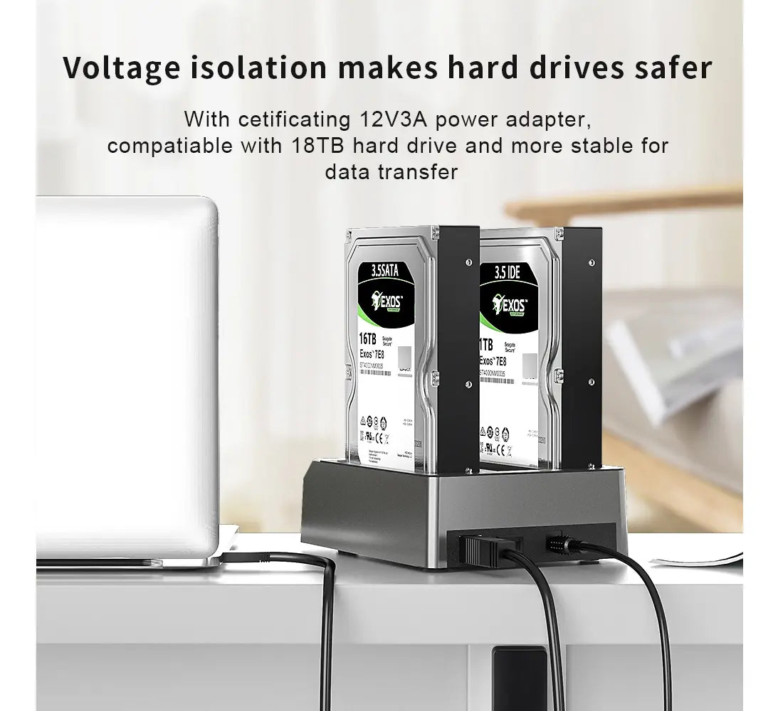 Docking Station 3 Bahias Clonador Ide Sata Hdd Ssd Fideco