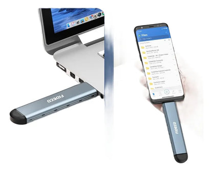 Carry Disk Case M2 Ssd Nvme Sata Dual Usb C + Usb 3,2 Fideco Negro