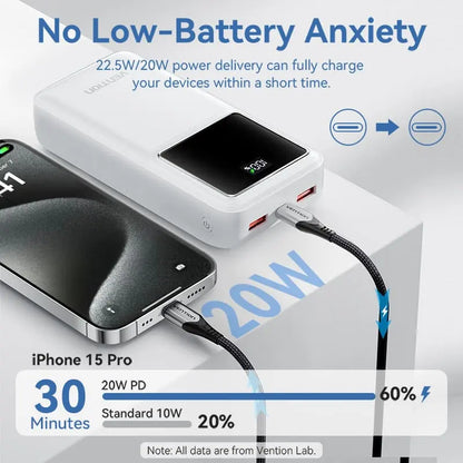 Power Bank Cargador Portatil Carga Rapida 30000 Mah Vention