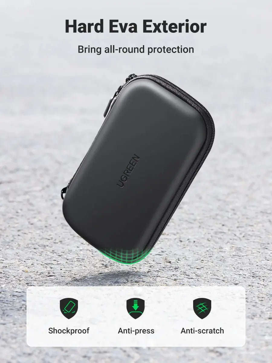Estuche Portatil Para Disco Duro Externo Cables 2,5 Ugreen